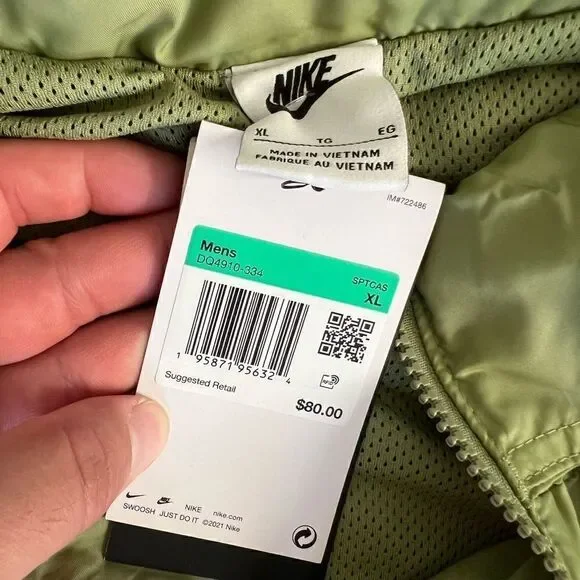 Nike Sportswear Windrunner Ulined Woven Anorak Jacket Green